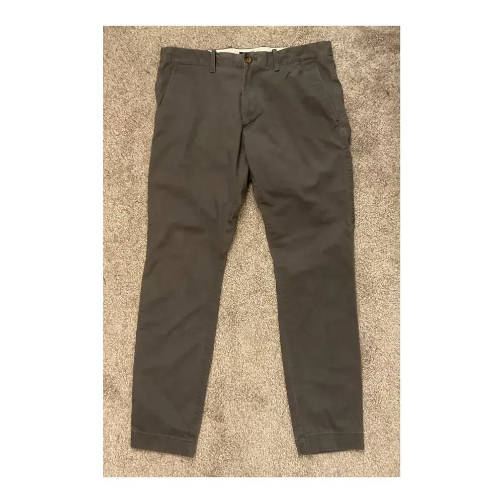 J.Crew Flex Skinny Chino Pants Men's Dark Gray Stretch Casual Office, 31x30
